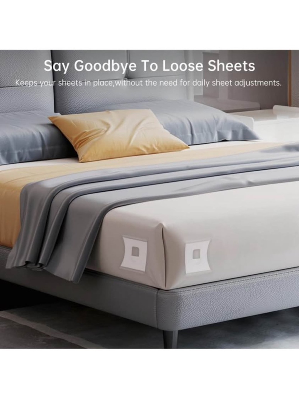 Bed sheet holders with lock clips and enhanced straps new - Picture 6 of 10